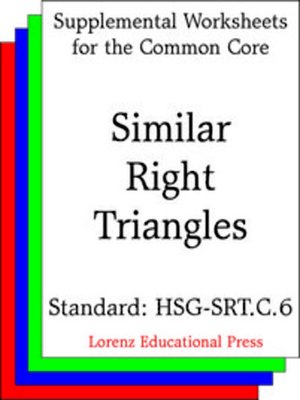 cover image of CCSS HSG-SRT.C.6 Similar Right Triangles